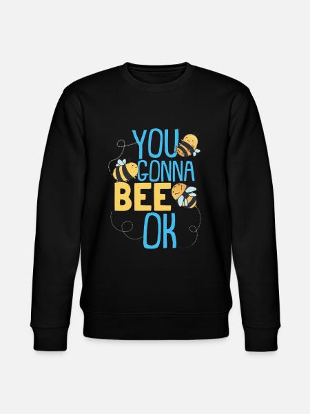Kids Bee Costume Honey Bumblebee - Stanley/Stella CHANGER Unisex Organic Sweatshirt - black
