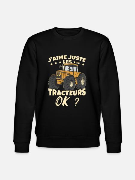 J'Aime Juste Les Tracteurs - Sweat bio CHANGER Stanley/Stella Unisexe - noir