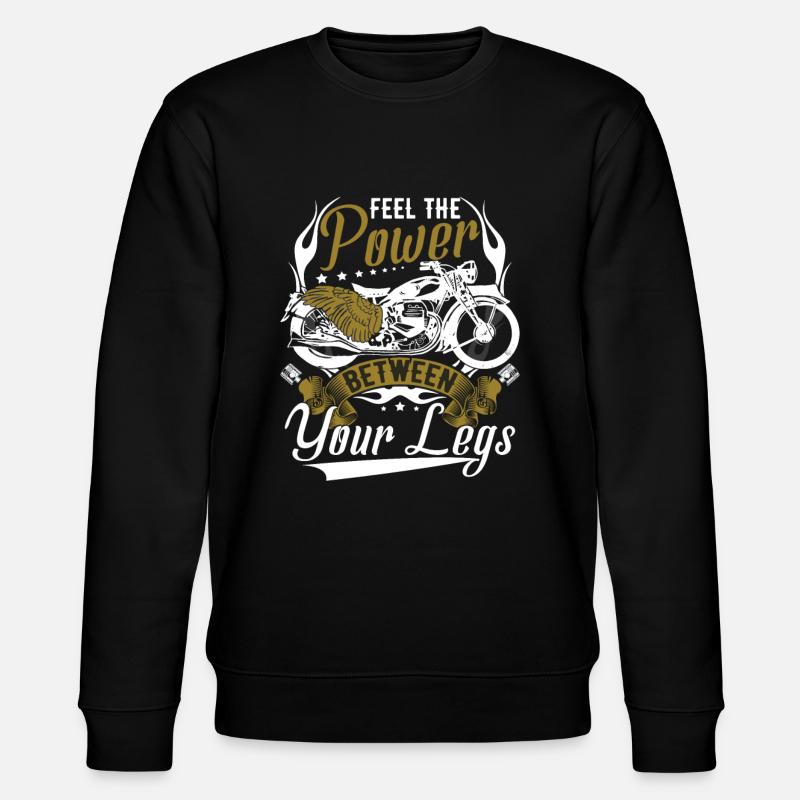 Motorcycle Rider Funny - Stanley/Stella CHANGER Unisex Organic Sweatshirt - black