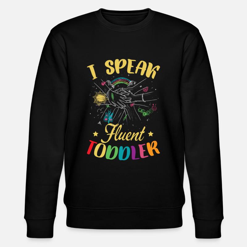 Ich spreche fließend Kleinkind - Stanley/Stella Unisex Bio-Sweatshirt CHANGER  - Schwarz