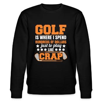 Golfplatz Golfen Golfer - Stanley/Stella Unisex Bio-Sweatshirt CHANGER  - Schwarz - Vorne - Nik (191cm) & Marisol (170cm)