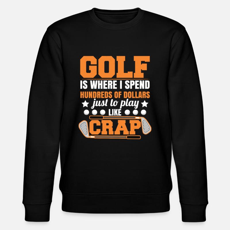 Golf Course Golfing Golfer - Stanley/Stella CHANGER Unisex Organic Sweatshirt - black