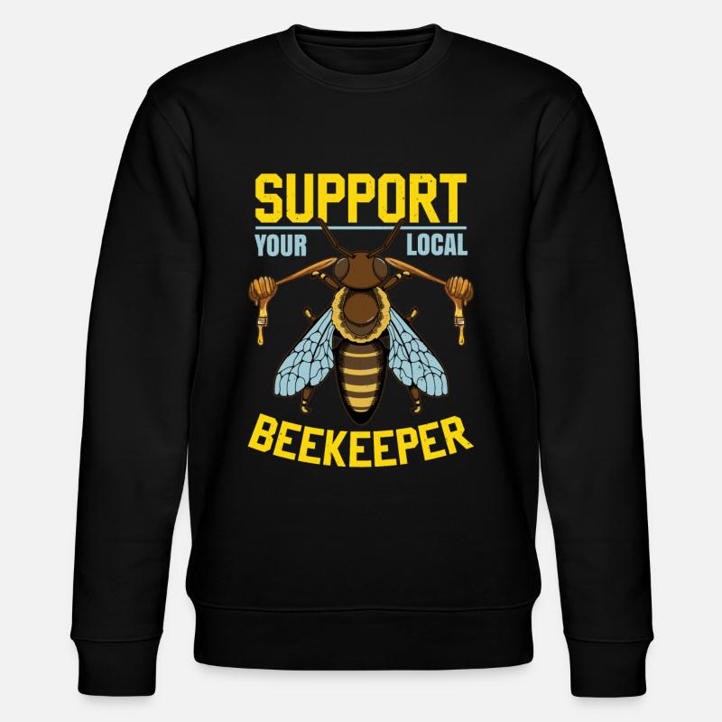 Support Your Local Beekeeper - Stanley/Stella CHANGER Unisex Organic Sweatshirt - black