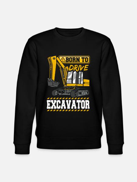 Construction Vehicle Excavator - Stanley/Stella CHANGER Unisex Organic Sweatshirt - black