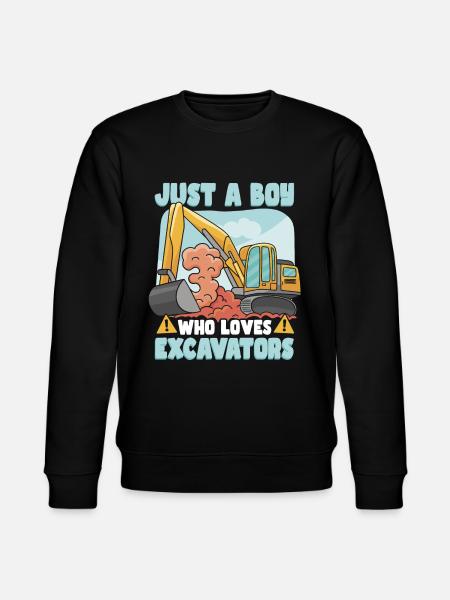 Construction Vehicle Toddler Excavator - Stanley/Stella CHANGER Unisex Organic Sweatshirt - black