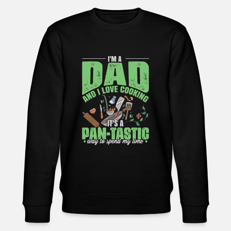 Dad Cooking Father's Day - Stanley/Stella CHANGER Unisex Organic Sweatshirt - black