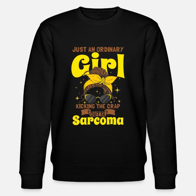 Sarkom-Bewusstseins-Mädchen - Stanley/Stella Unisex Bio-Sweatshirt CHANGER  - Schwarz