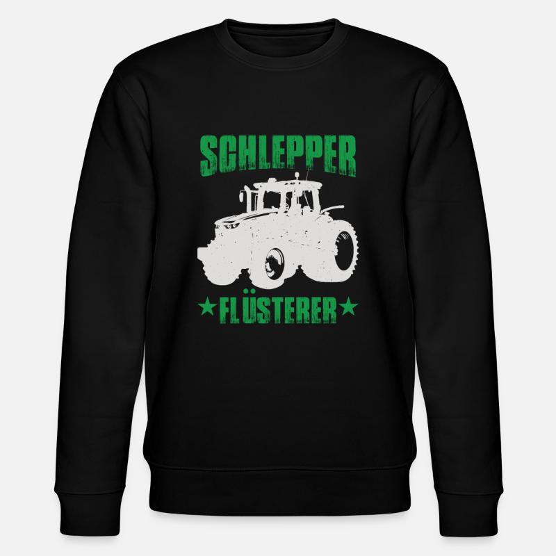 Schlepper Flüsterer Traktor - Stanley/Stella Unisex Bio-Sweatshirt CHANGER  - Schwarz