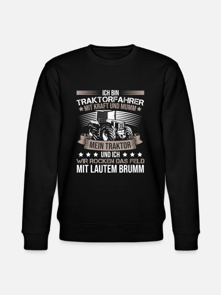 Ich bin Traktorfahrer - Stanley/Stella Unisex Bio-Sweatshirt CHANGER - Schwarz