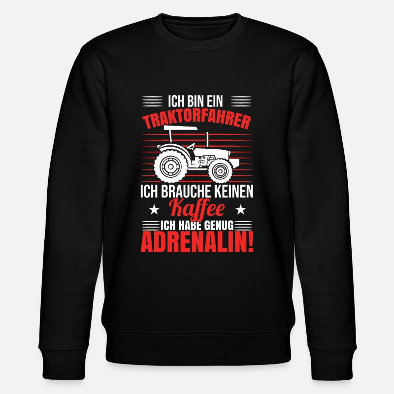Traktor Sprüche Lustig - Stanley/Stella Unisex Bio-Sweatshirt CHANGER  - Schwarz
