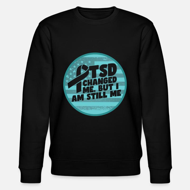 PTSD Changed Me | PTSD Awareness - Stanley/Stella CHANGER Unisex Organic Sweatshirt - black