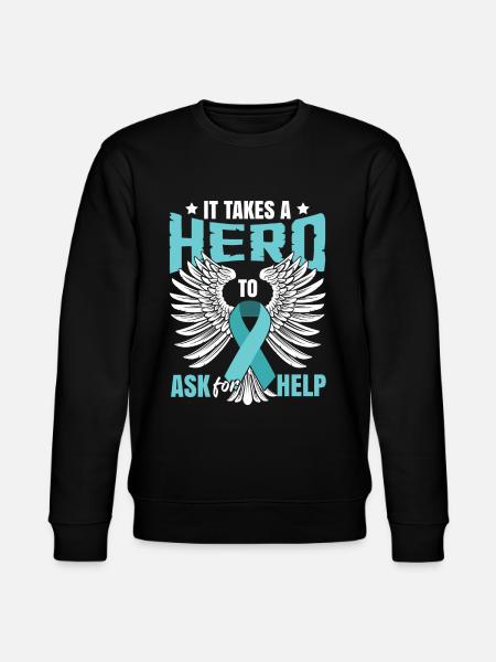 PTSD Awareness Month - Stanley/Stella CHANGER Unisex Organic Sweatshirt - black