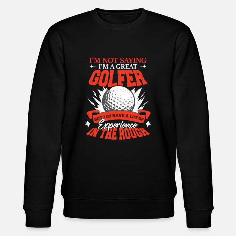 Ich bin ein großartiger Golfer - Stanley/Stella Unisex Bio-Sweatshirt CHANGER - Schwarz