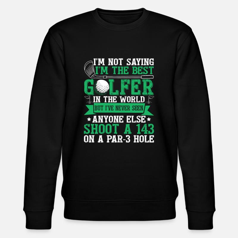 Golfeur drôle de golf - Sweat bio CHANGER Stanley/Stella Unisexe - noir