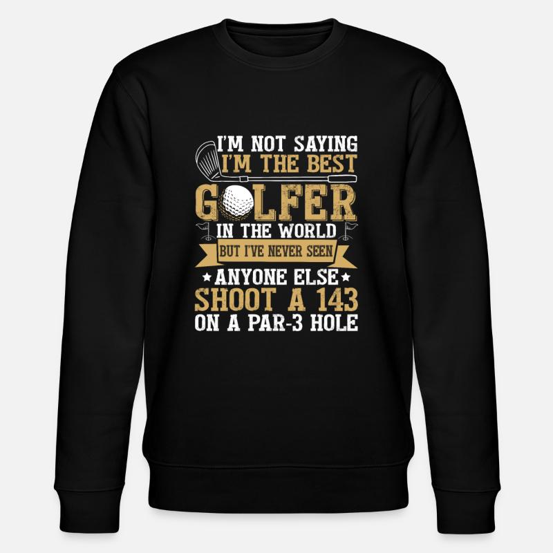 Lustiges Golf - Stanley/Stella Unisex Bio-Sweatshirt CHANGER - Schwarz