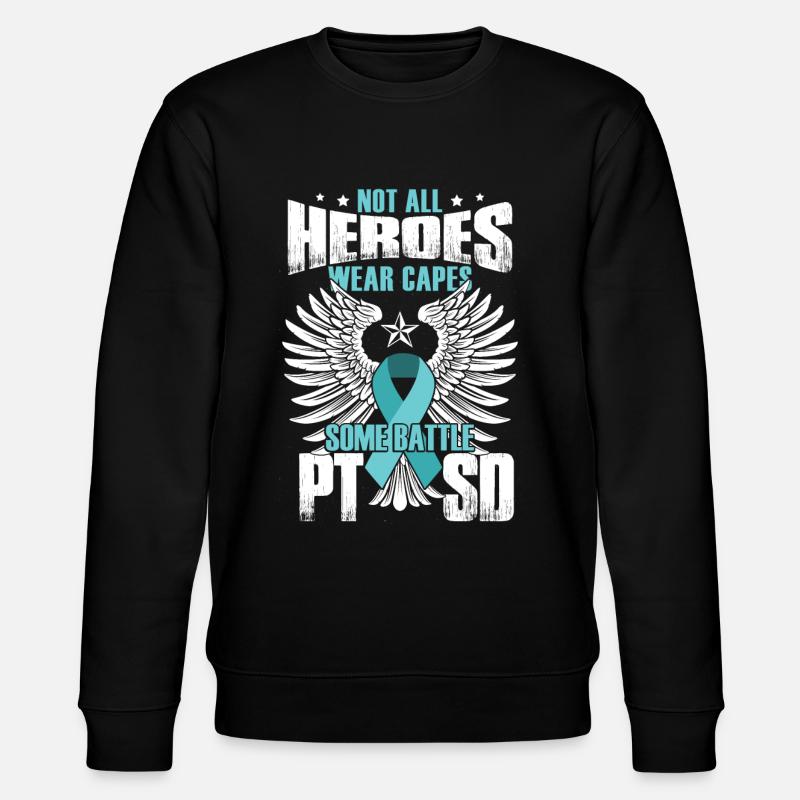 PTBS-Helden - Stanley/Stella Unisex Bio-Sweatshirt CHANGER  - Schwarz