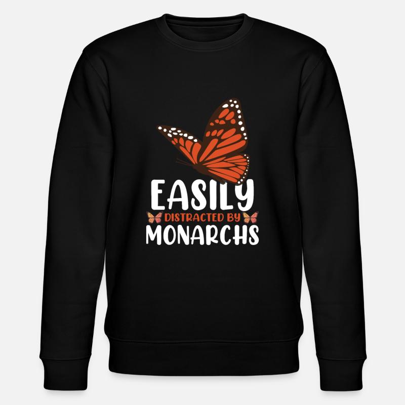 Monarque papillon Insecte entomologiste - Sweat bio CHANGER Stanley/Stella Unisexe - noir