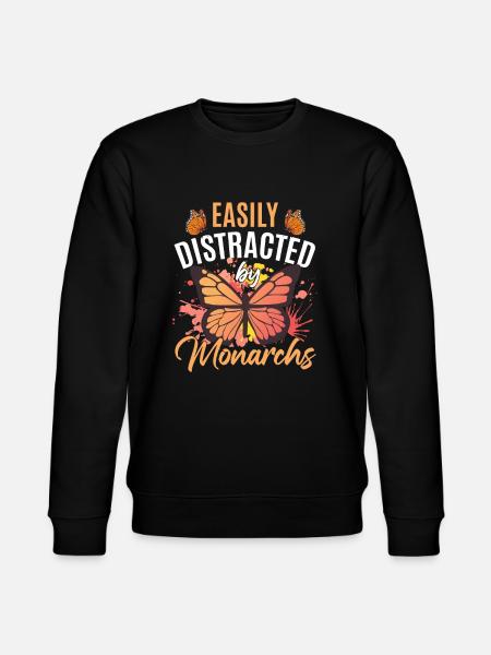 Leicht abgelenkt von Monarchen - Stanley/Stella Unisex Bio-Sweatshirt CHANGER - Schwarz