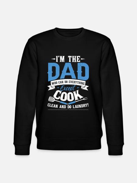 Husband Dad Funny Quote - Stanley/Stella CHANGER Unisex Organic Sweatshirt - black