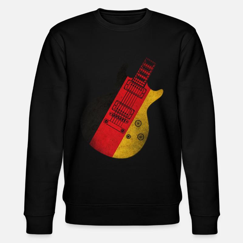 Deutsche Flagge Gitarre - Stanley/Stella Unisex Bio-Sweatshirt CHANGER  - Schwarz