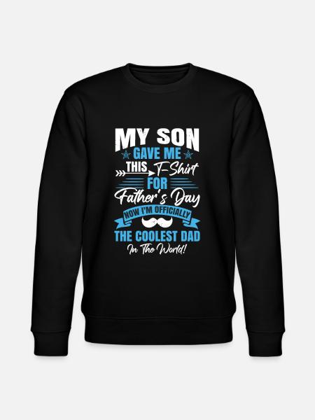 Son Father Gift - Stanley/Stella CHANGER Unisex Organic Sweatshirt - black