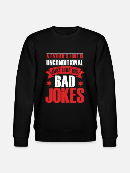 Husband Wife Dad Joke - Stanley/Stella CHANGER Unisex Organic Sweatshirt - black