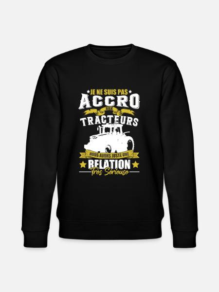 Tracteur Drole - Sweat bio CHANGER Stanley/Stella Unisexe - noir