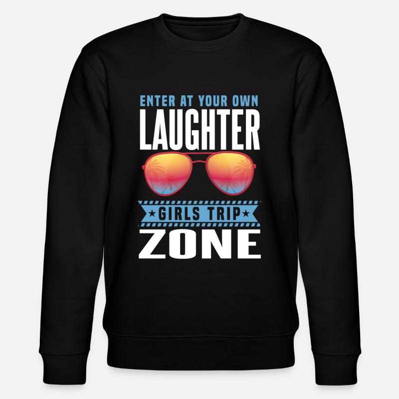 Lustige Mädchen-Reise - Stanley/Stella Unisex Bio-Sweatshirt CHANGER  - Schwarz