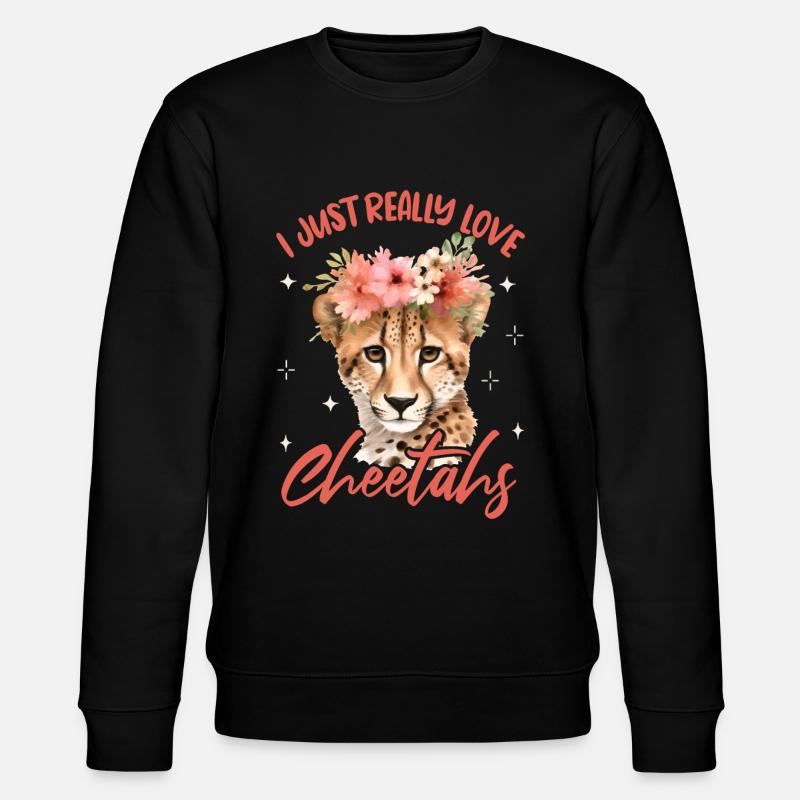 J’aime vraiment les guépards - Sweat bio CHANGER Stanley/Stella Unisexe - noir