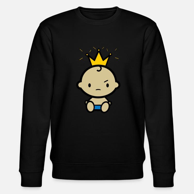 Baby Prinz - Stanley/Stella Unisex Bio-Sweatshirt CHANGER  - Schwarz