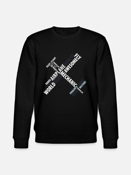 airplane - Stanley/Stella CHANGER Unisex Organic Sweatshirt - black