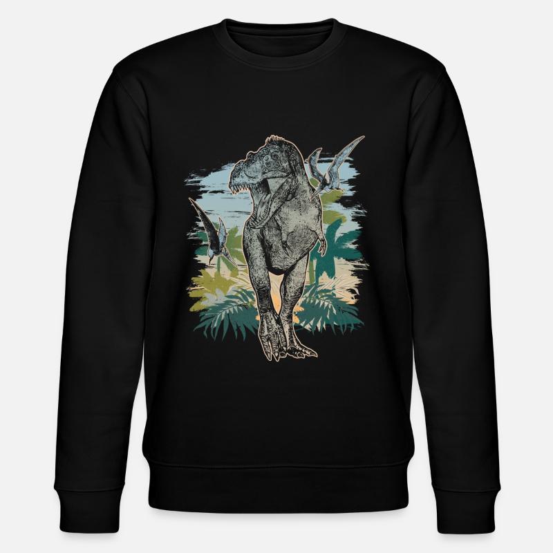 Chasseur de dinosaures T-Rex - Sweat bio CHANGER Stanley/Stella Unisexe - noir