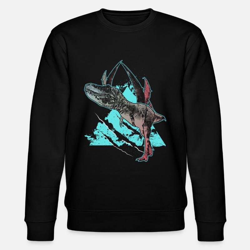 Dinosaurier Jäger Tarbosaurus Fossil Reptil - Stanley/Stella Unisex Bio-Sweatshirt CHANGER - Schwarz
