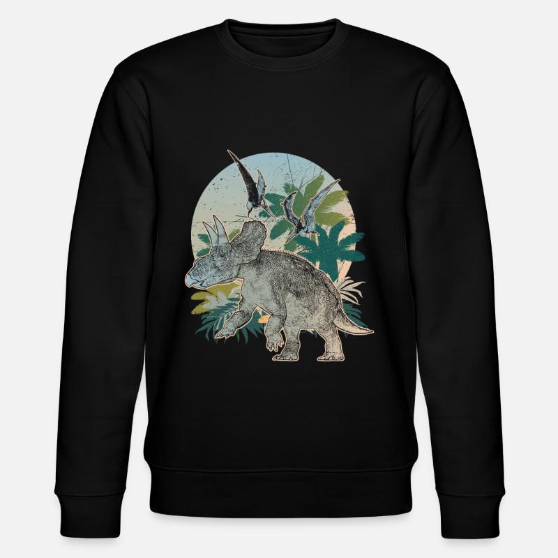 Dicératops primitif dinosaure herbivore - Sweat bio CHANGER Stanley/Stella Unisexe - noir