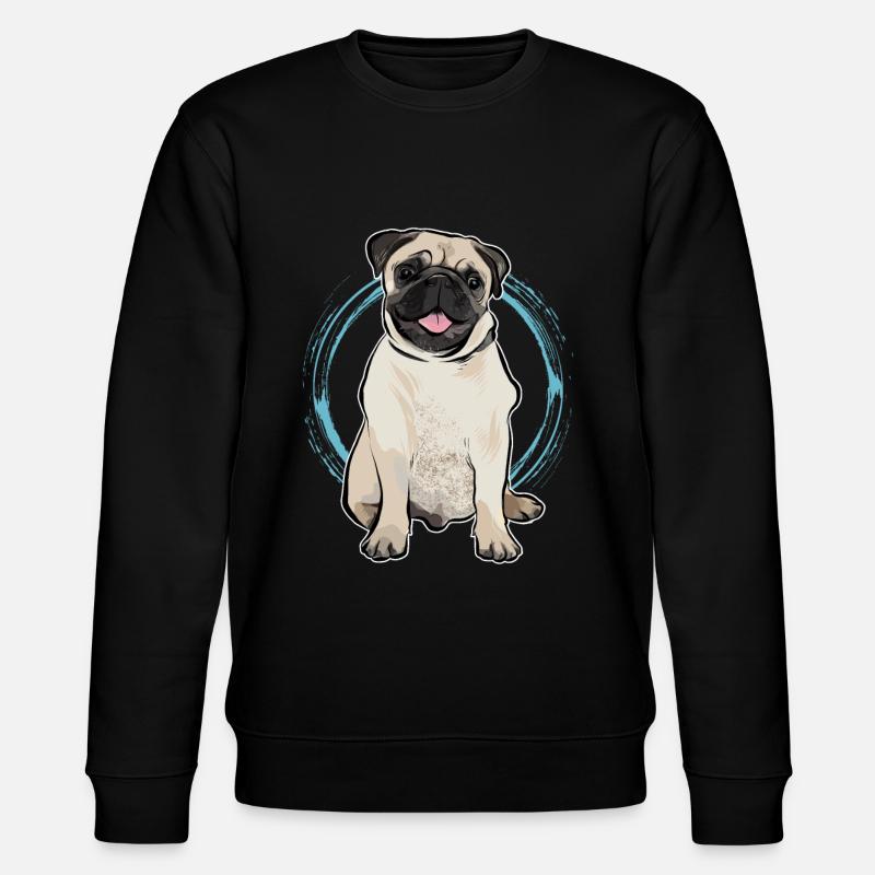 Mops - Stanley/Stella Unisex Bio-Sweatshirt CHANGER  - Schwarz