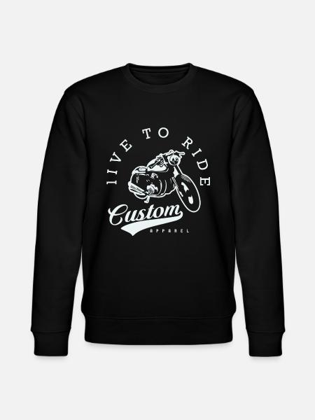 Love to ride - Stanley/Stella CHANGER Unisex Organic Sweatshirt - black