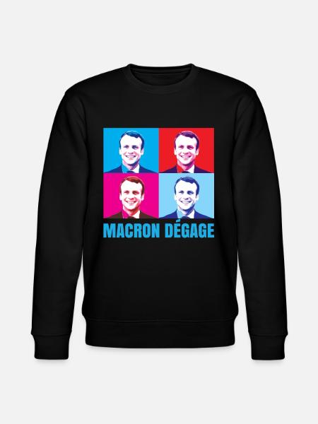 Macron desata una furiosa revuelta ciudadana francesa - Sudadera ecológica unisex CHANGER de Stanley/Stella - negro
