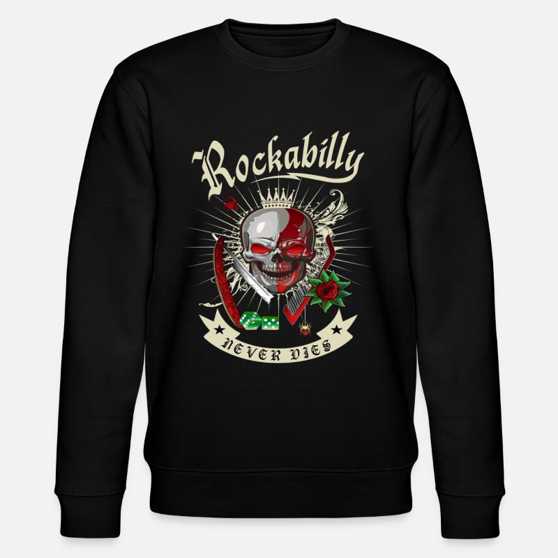 Rockabilly Skull - Sweat bio CHANGER Stanley/Stella Unisexe - noir