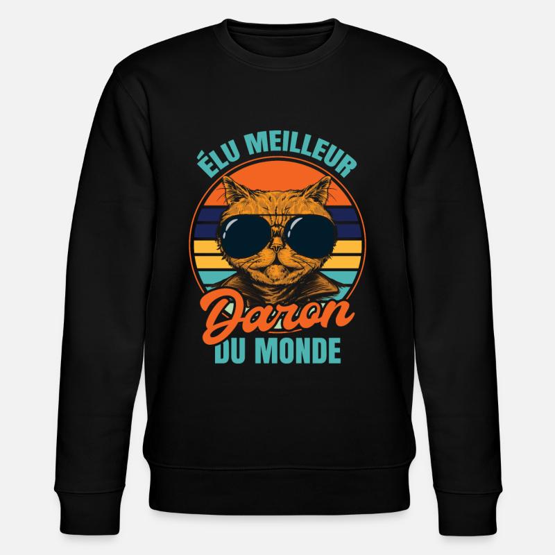 Élu meilleur daron propriétaire chats - Sweat bio CHANGER Stanley/Stella Unisexe - noir