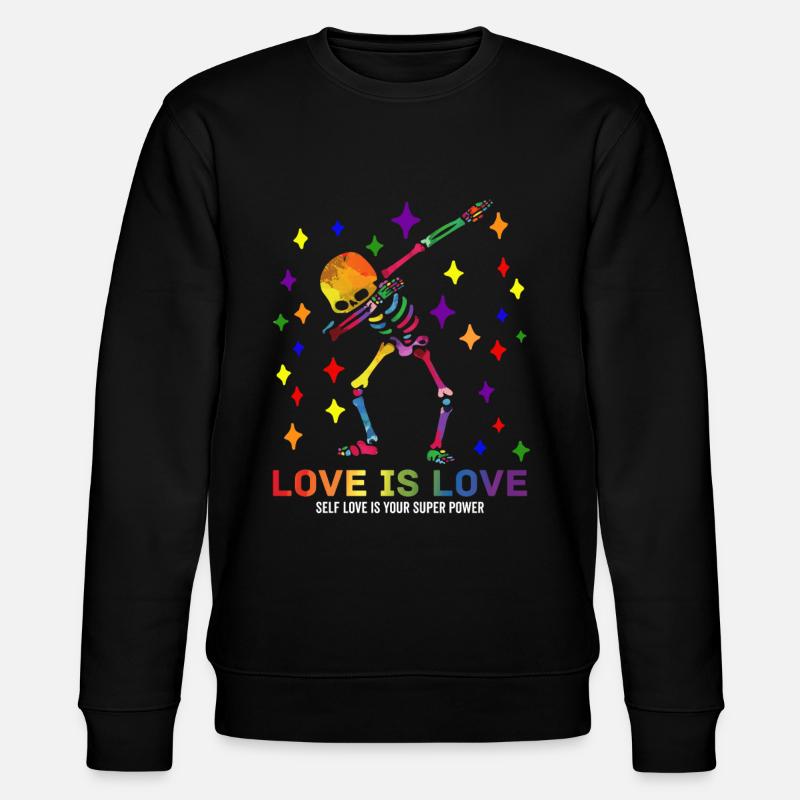 LGBT LGBTQ Dabbing Squelette - Sweat bio CHANGER Stanley/Stella Unisexe - noir