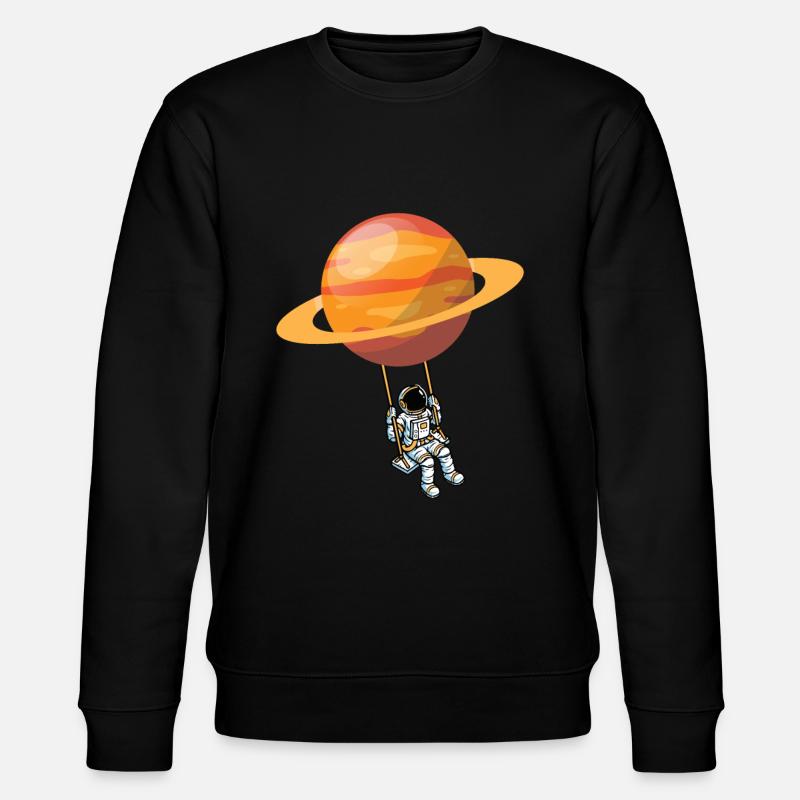 Astronaut Swing Planet Space - Stanley/Stella CHANGER Unisex Organic Sweatshirt - black