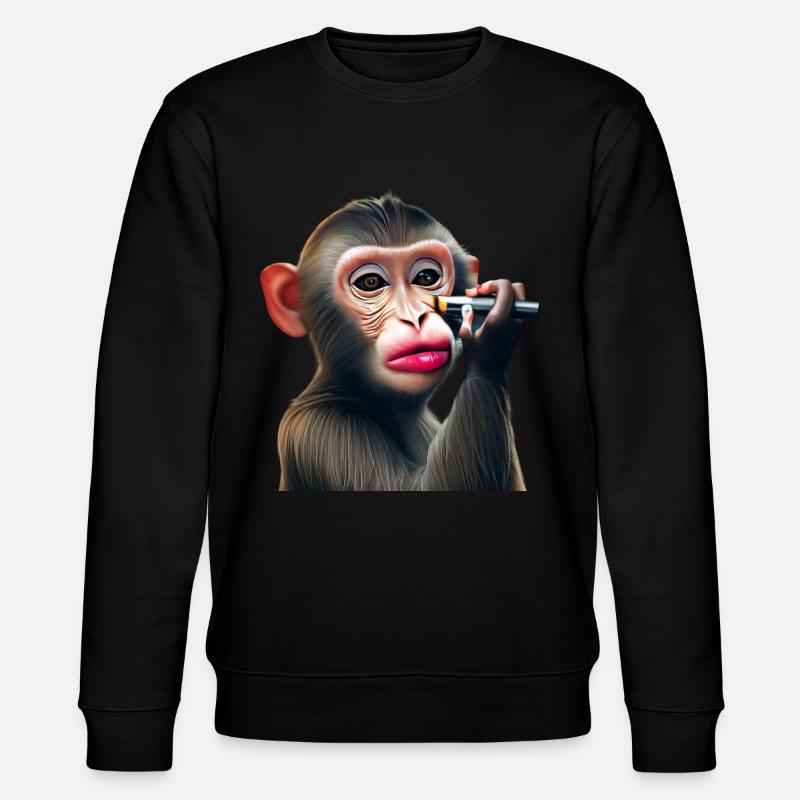 Make-up monkey - Stanley/Stella CHANGER Unisex Organic Sweatshirt - black