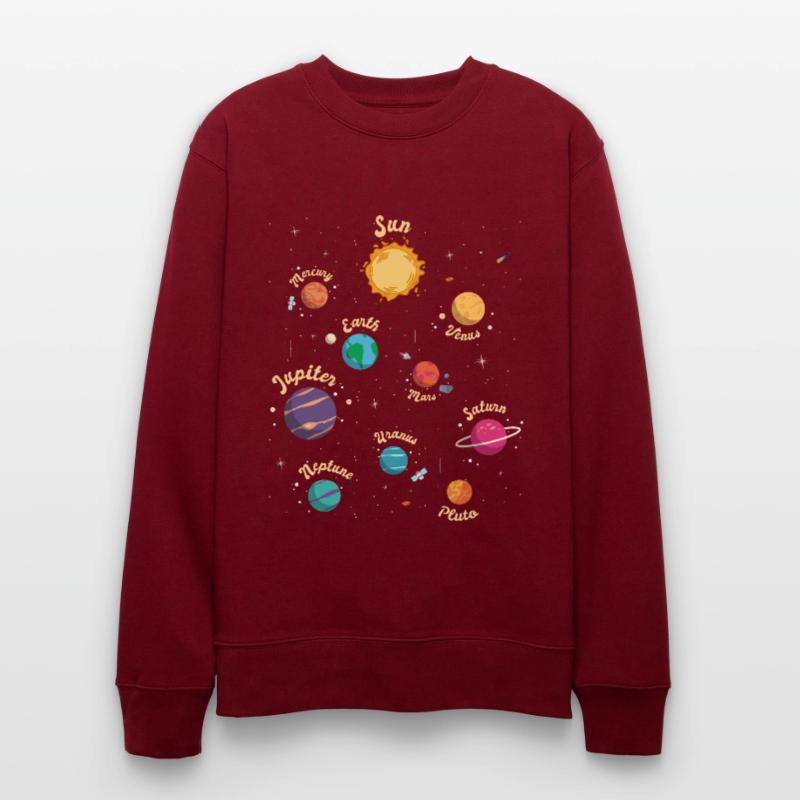 Solar System Planets Knowledge Outer Space for Kid Stanley/Stella CHANGER Unisex Organic Sweatshirt
