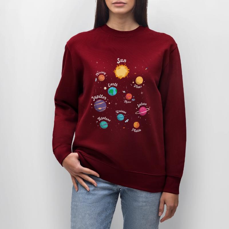 Solar System Planets Knowledge Outer Space for Kid Stanley/Stella CHANGER Unisex Organic Sweatshirt