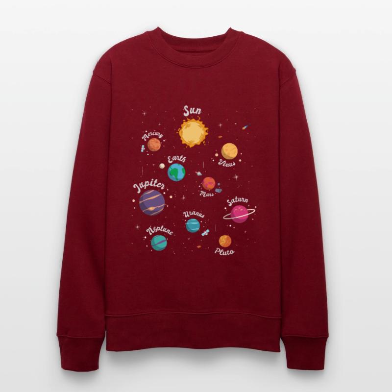 Solar System Planets Knowledge Outer Space for Kid Stanley/Stella CHANGER Unisex Organic Sweatshirt
