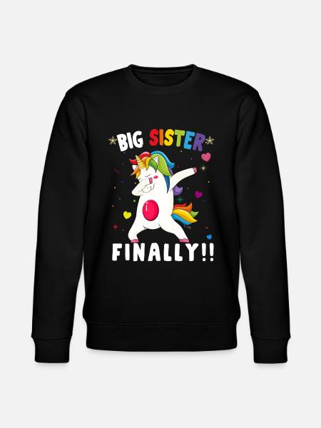 BIG SISTER FINALLY - Stanley/Stella CHANGER Unisex Organic Sweatshirt - black