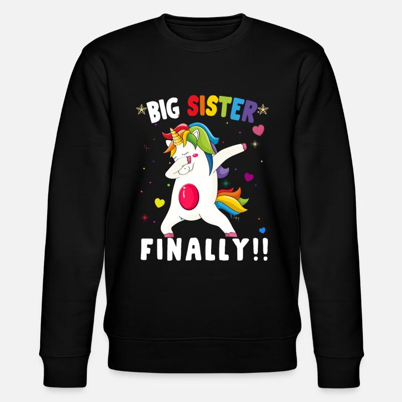 GROSSE SCHWESTER ENDLICH - Stanley/Stella Unisex Bio-Sweatshirt CHANGER - Schwarz