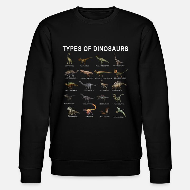 Dinosaurier - Stanley/Stella Unisex Bio-Sweatshirt CHANGER  - Schwarz