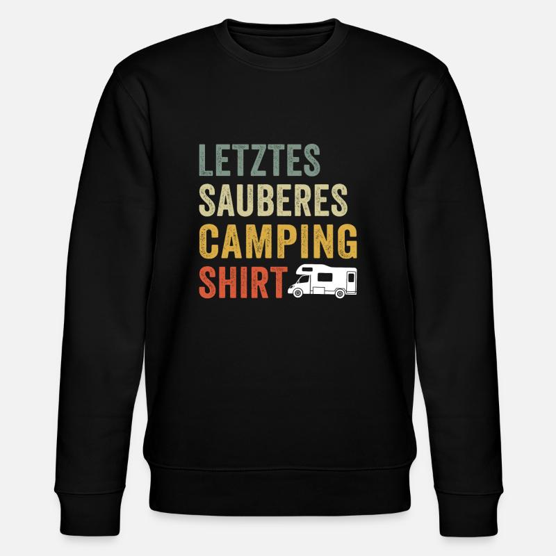 letztes sauberes camping shirt - Stanley/Stella Unisex Bio-Sweatshirt CHANGER  - Schwarz