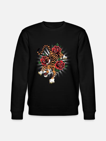 Tiger - Stanley/Stella Unisex Bio-Sweatshirt CHANGER  - Schwarz